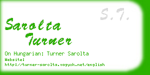 sarolta turner business card